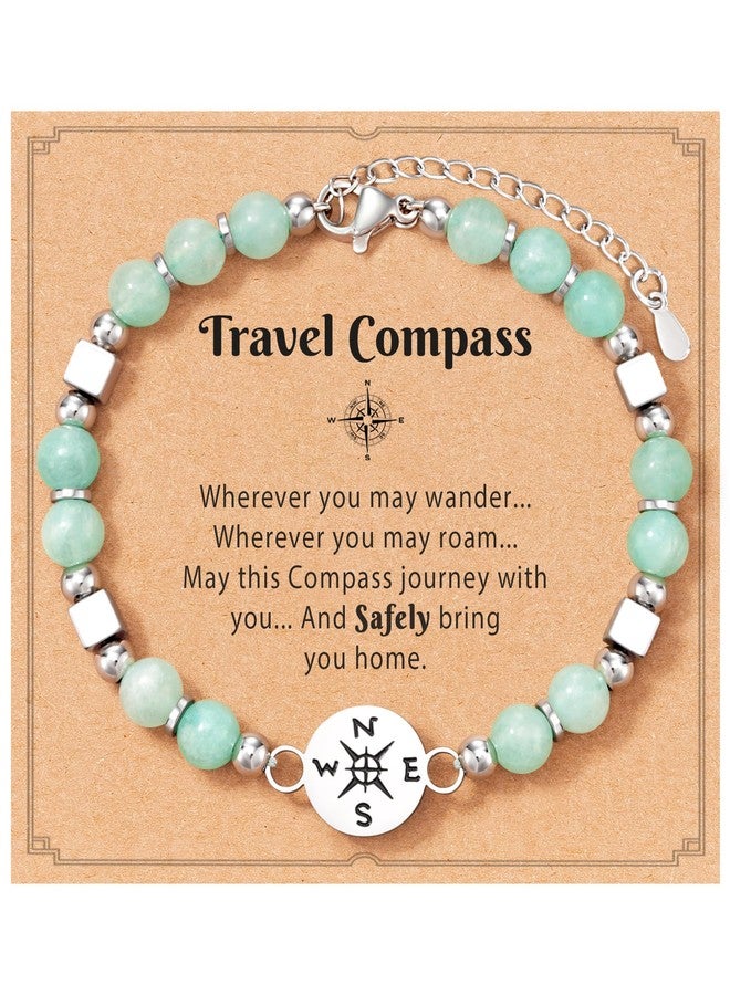 Shonyin Travel Gifts for Women for Travelers Women, Compass Bracelet Trip Gifts for Women People Who Love to Travel A Lot - Image 1